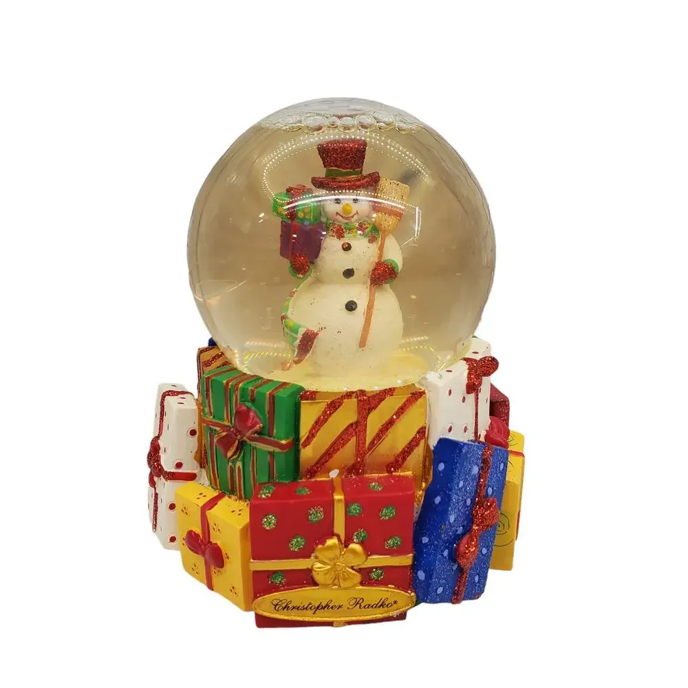 Christopher Radko Musical Snow Globe Snowman Vintage Christopher Radko Christmas